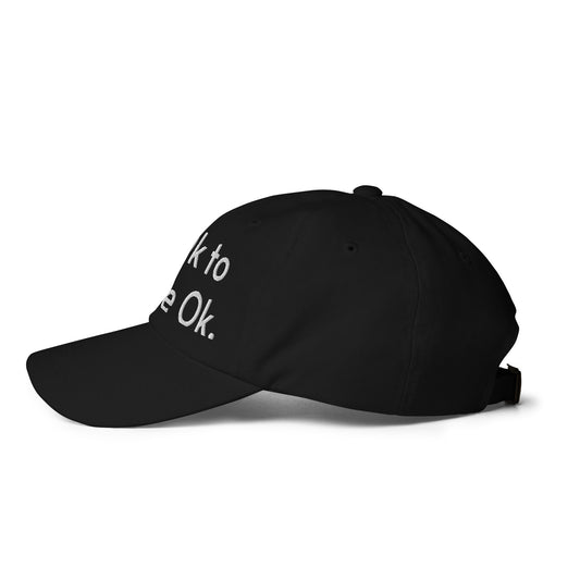 It's OK to not be OK- Black with White Stitching
