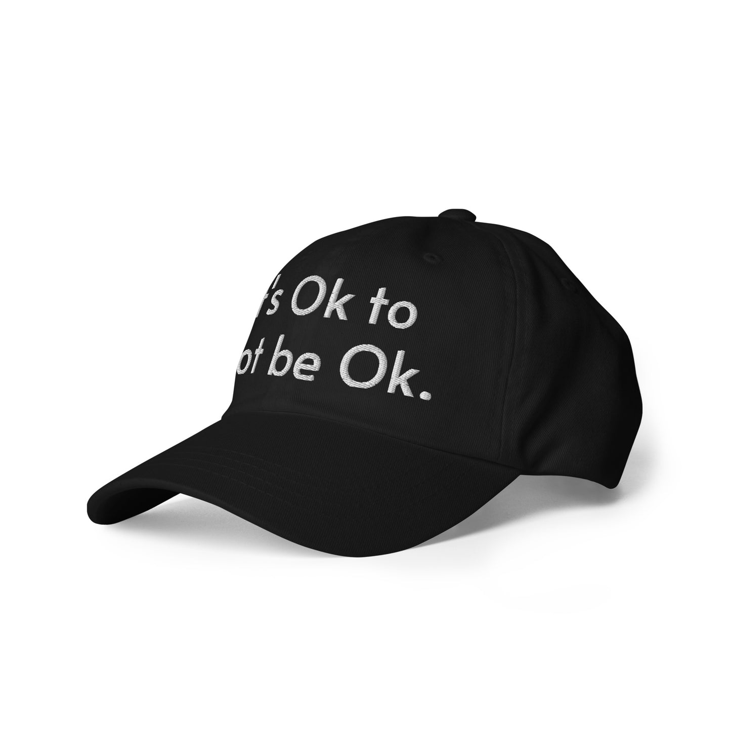 It's OK to not be OK- Black with White Stitching